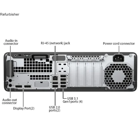 Brend kompjuter HP 800G3 SFF nazad izlazi